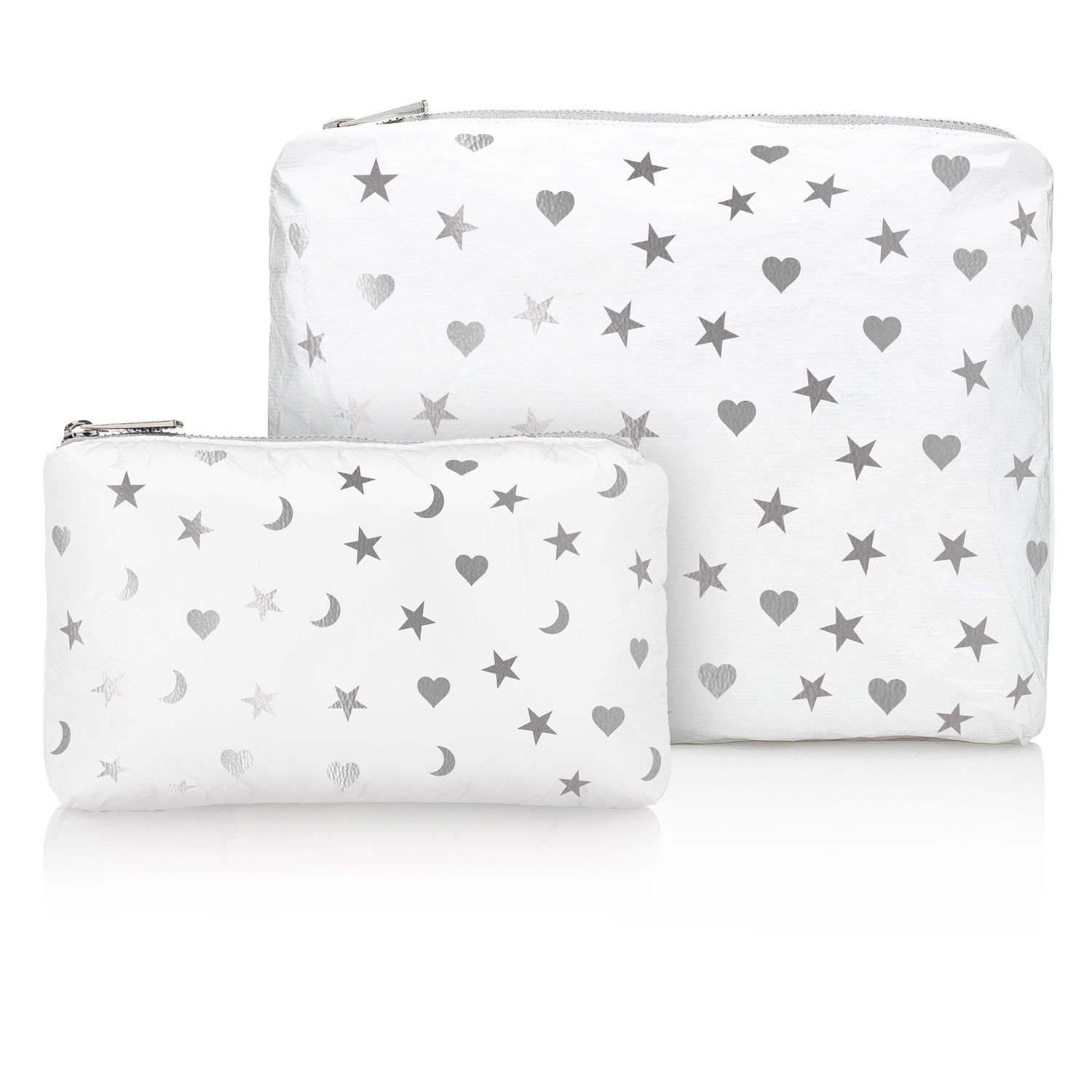 Set of Two - Organizational Packs - Shimmer White with Heart, Moon and Stars