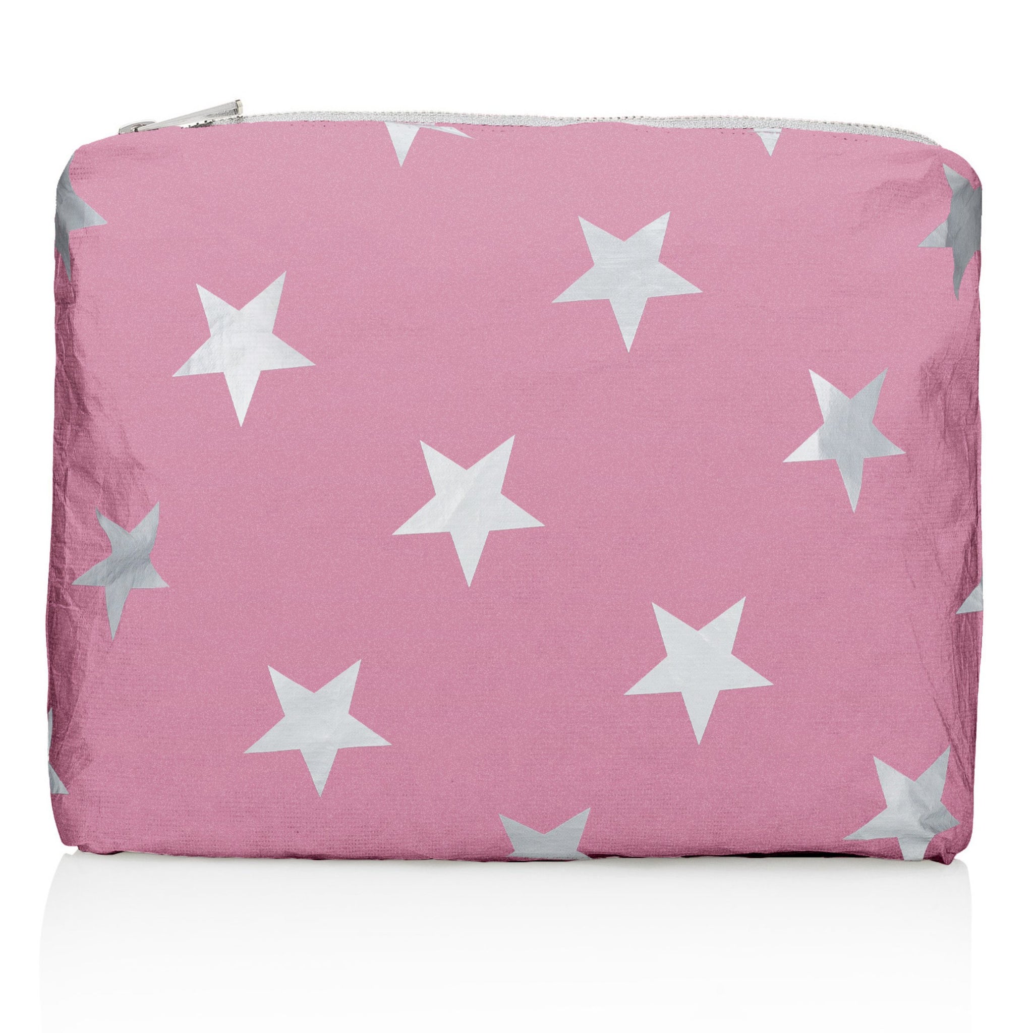 Medium Zipper Pack in Fairy Pink with Multi Silver Stars