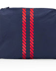 medium zipper pack with red rope stripes