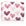 Medium zipper pouch in "Language of Love" heart print on white background