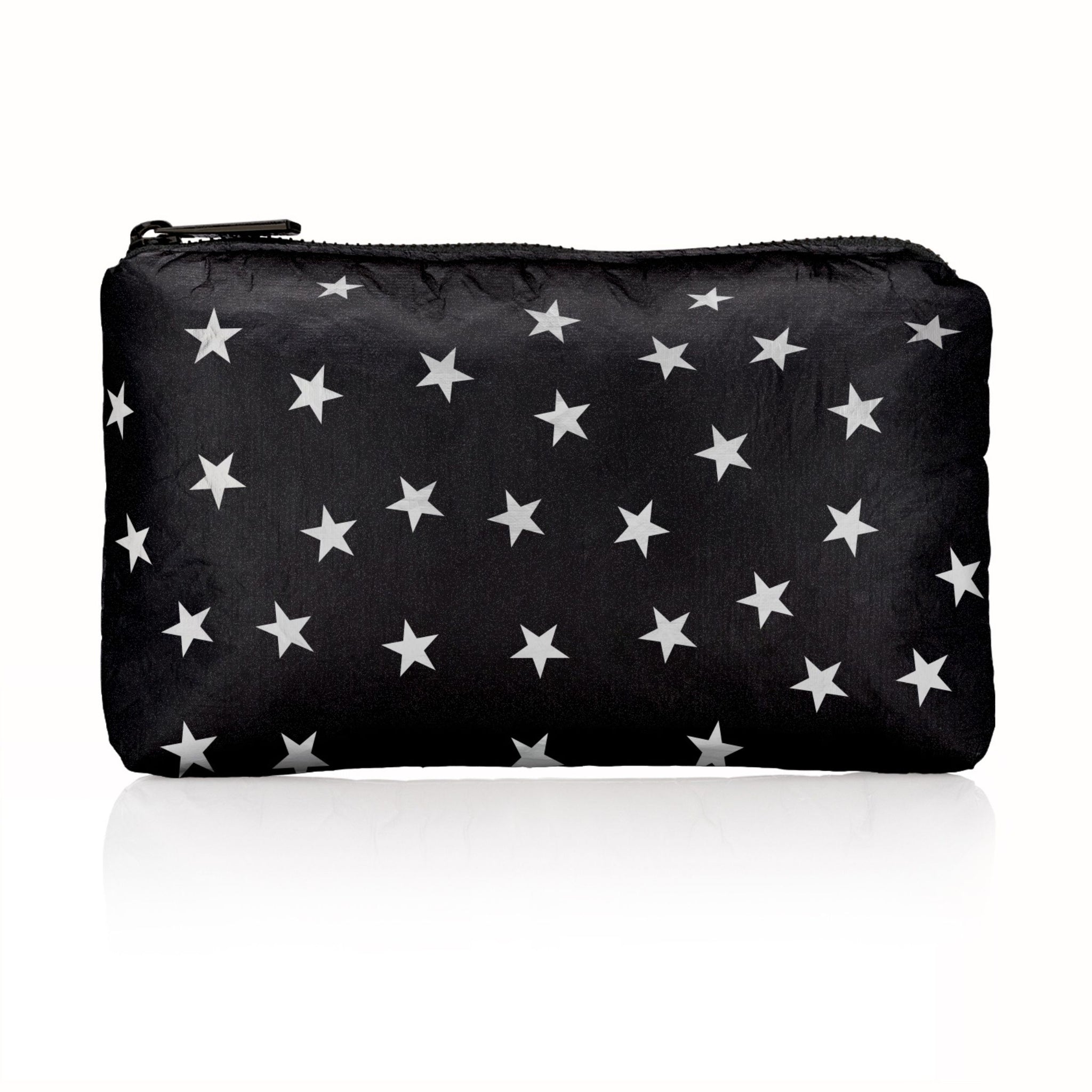 Mini Zipper Pack in Shimmer Black with Myriad White Stars