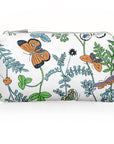 Mini Zipper Pouch in Butterfly in the Wild on Shimmer White