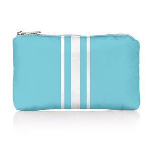 Mini Zipper Pack in Capri Sea Blue with White Stripes