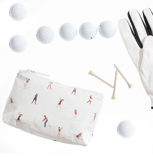 water resistant golfer fabric for mini zipper pouch