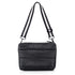shimmer black puffer crossbody bag