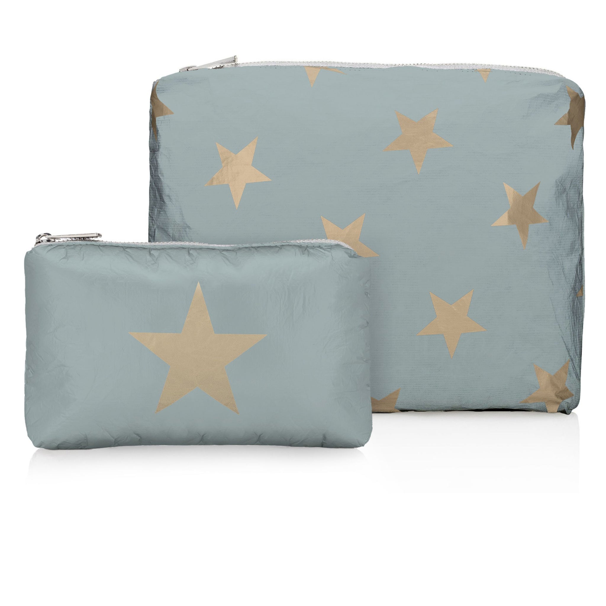 Set of Two - Organizational Packs - Shimmer Gray with Multi Golden Stars