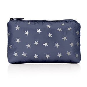 Mini Zipper Pack in Shimmer Navy with Myriad Silver Stars