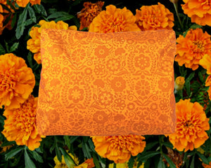 Medium Zipper Pack in Marigold Flowers