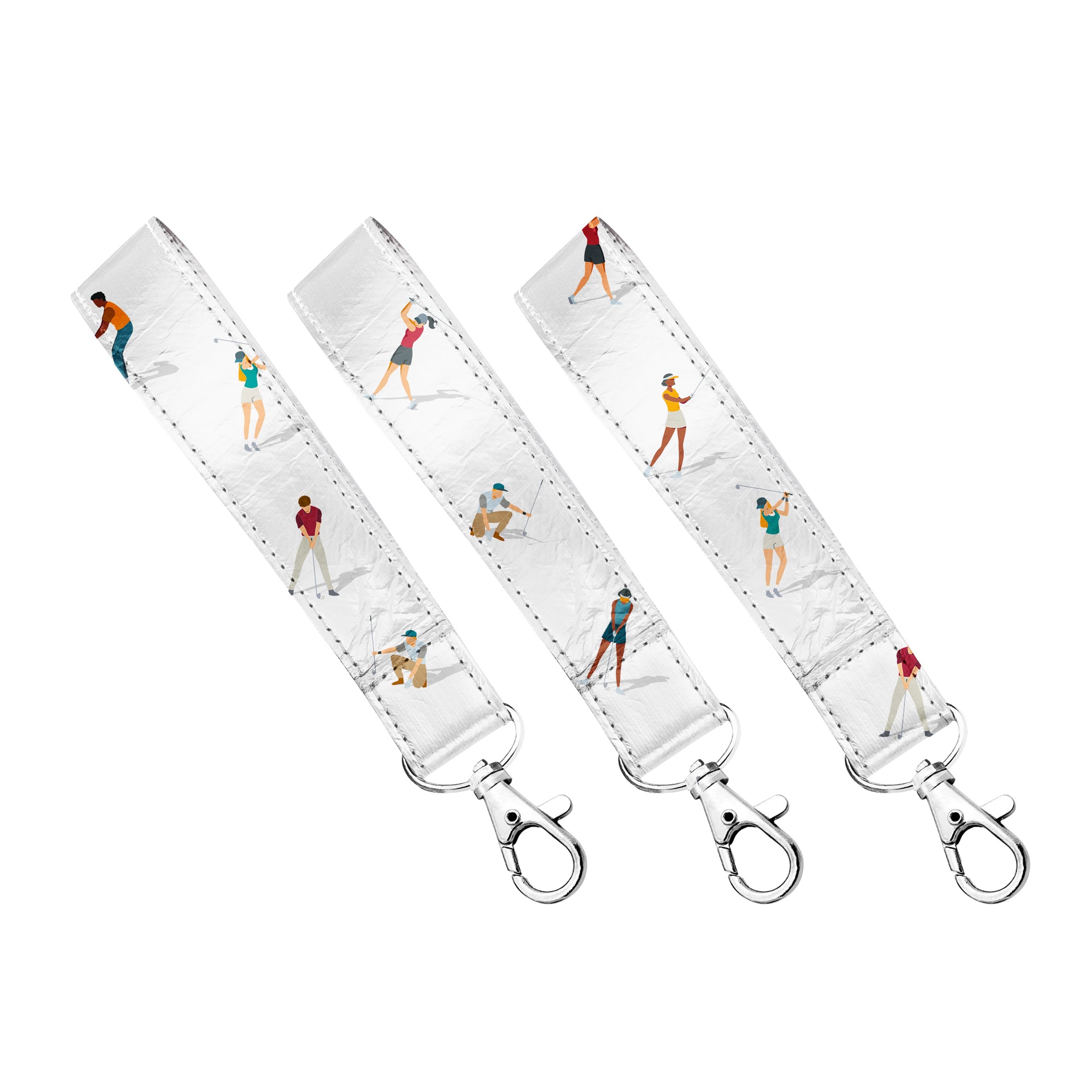 three pack of wrist straps in golfers pattern