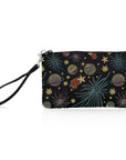 space pattern zipper wristlet
