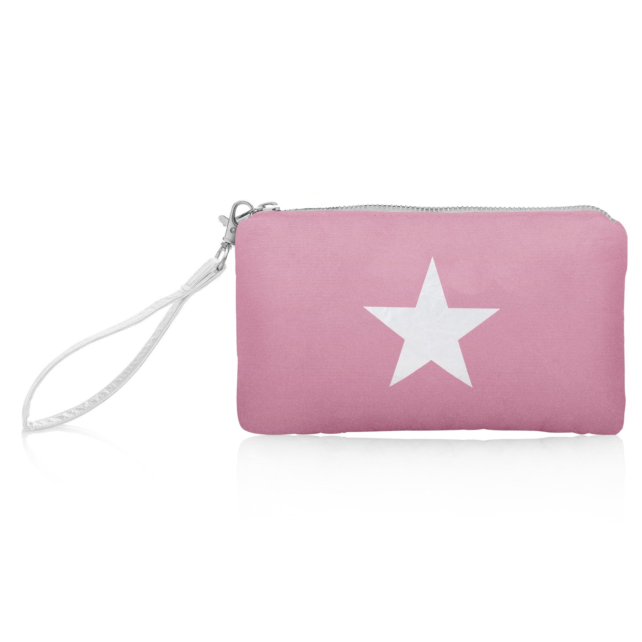 Zip Wristlet - Fairy Pink with Silver Star