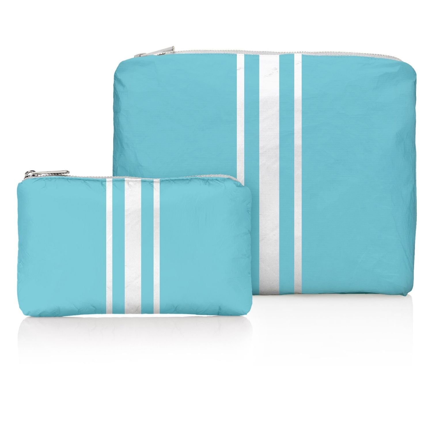 Set of Two - Organizational Packs - Capri Sea Blue with White Stripes