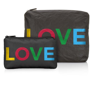 Set of Two - Organizational Packs - Black with Rainbow "LOVE"