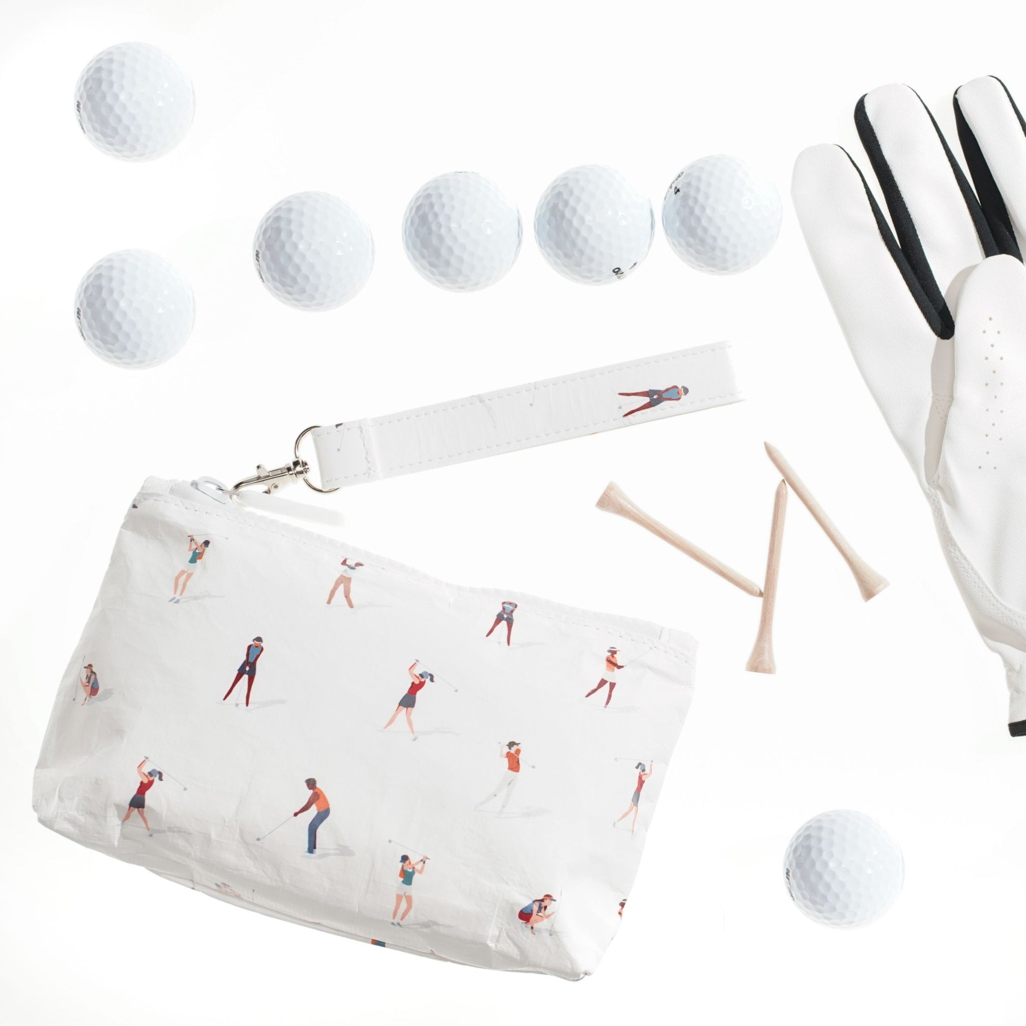 organize your golf bag with zipper pouch