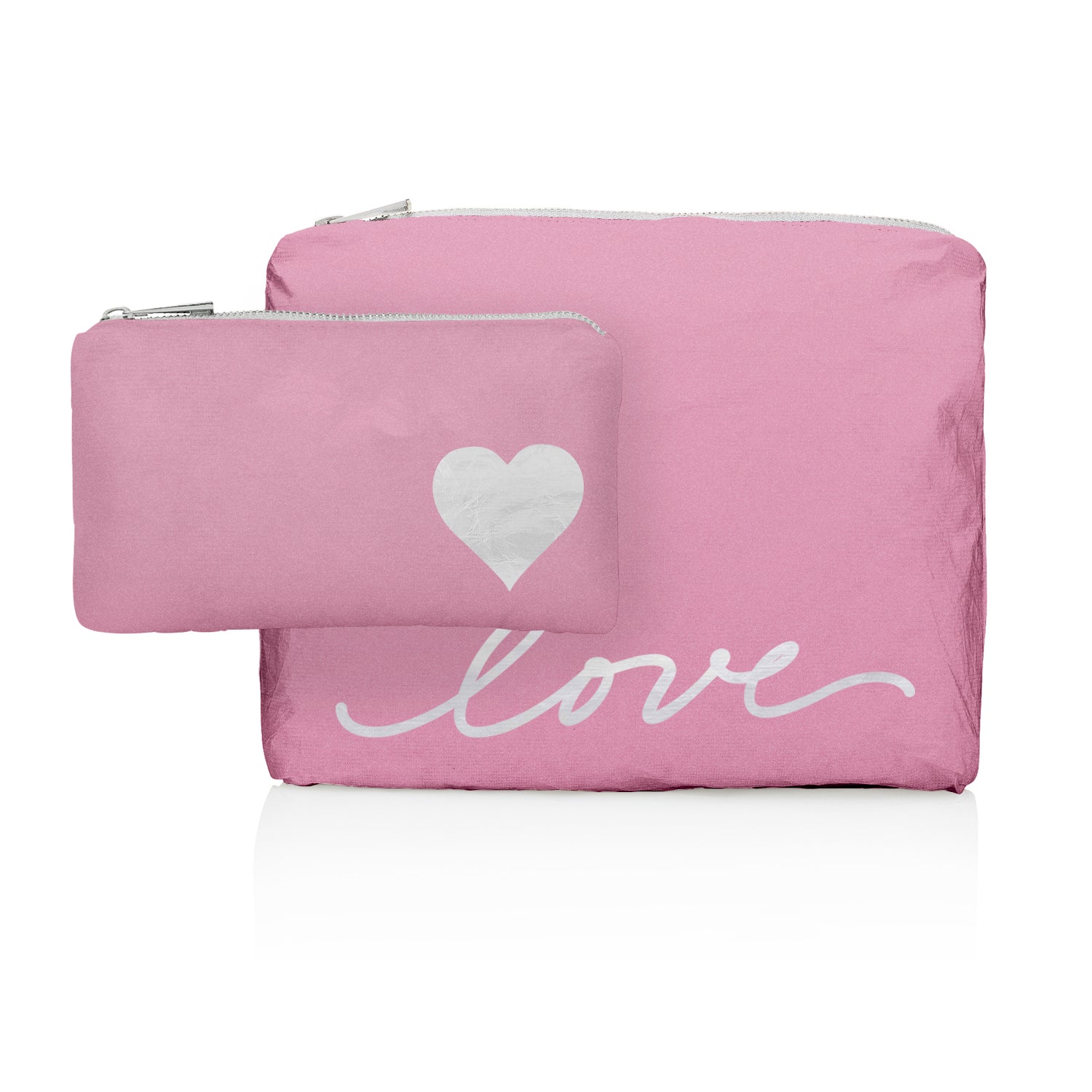Set of Two - Organizational Packs - Fairy Pink with Silver Script "love" & Heart