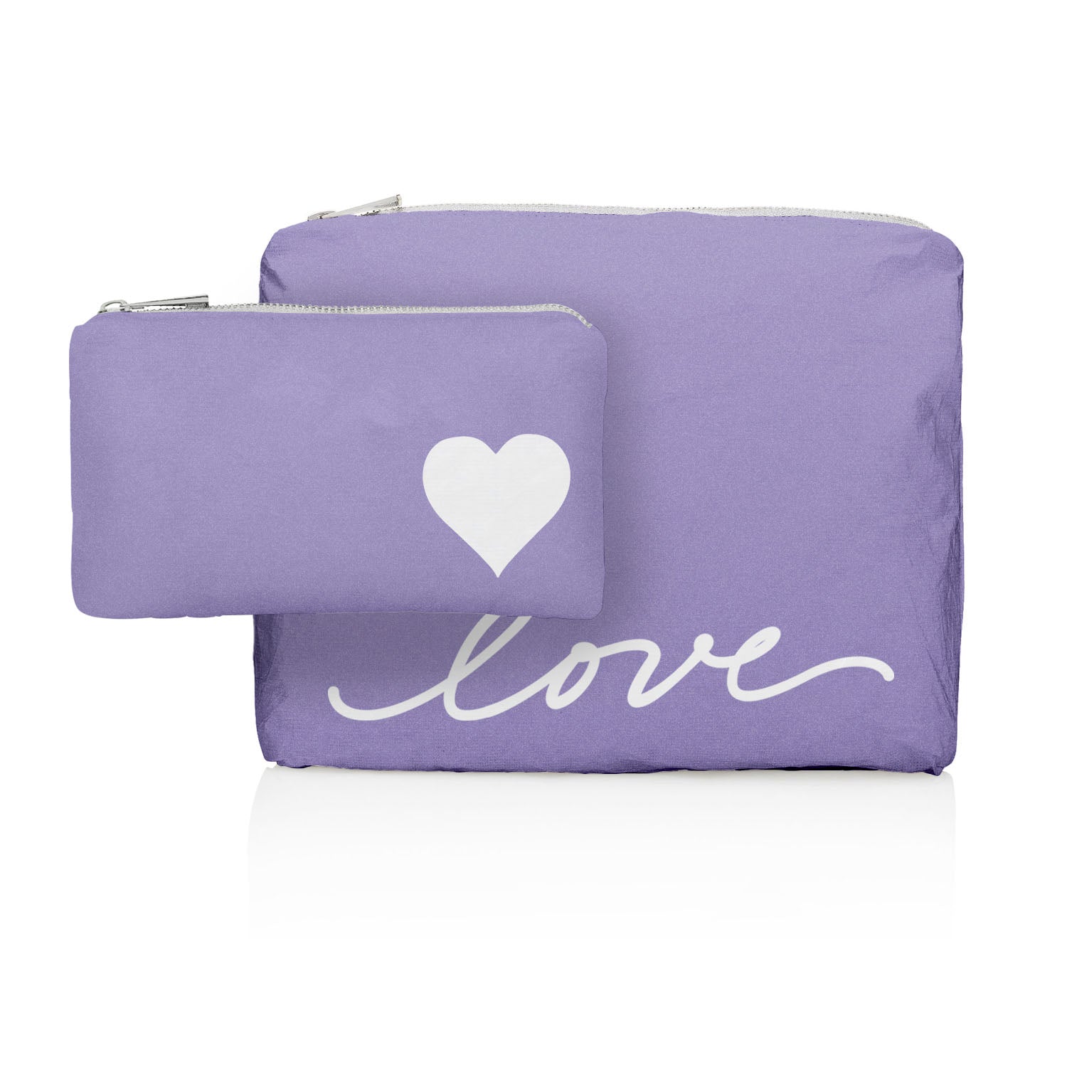 Set of Two - Organizational Packs - Shimmer Purple with Script "love"