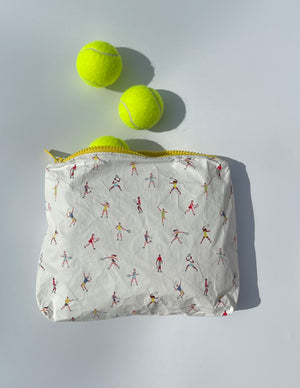 water resistant tennis player fabric for zipper pouch
